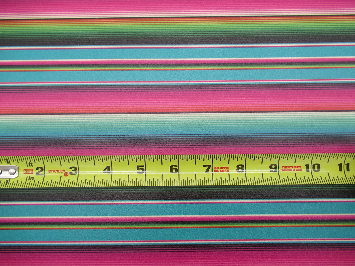 Marine Vinyl Sheet Hot Pink & Turquoise Serape Faux Etsy