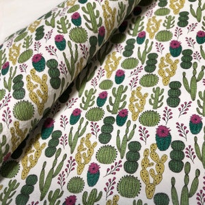Printed Leather - Multi-Cactus | Leather Panels | Earring Leather | Purse Leather | Inlay Leather | Chrome Free Leather