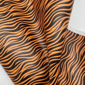 Marine Vinyl Yard - Tiger Stripes Printed Faux Leather / Earring Faux Leather / Hair Bow Faux Leather