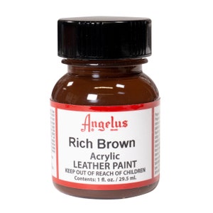 Angelus Rich Brown Acrylic Paint 1oz - Leather Acrylic Paint - Shoe Paint - Custom Shoe Paint