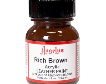 Angelus Rich Brown Acrylic Paint 1oz - Leather Acrylic Paint - Shoe Paint - Custom Shoe Paint