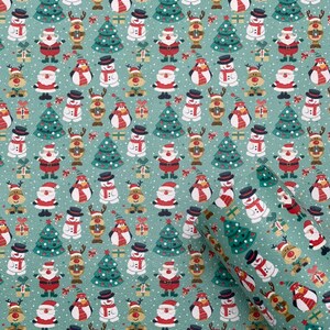 Marine Vinyl Yard - Jolly Holiday Printed Faux Leather / Earring Faux Leather / Hair Bow Faux Leather