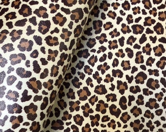 Marine Vinyl Sheet - Leopard Faux Leather | Faux Leather Sheet | Earring Material | Hair Bow Fabric | Keychain Faux Leather