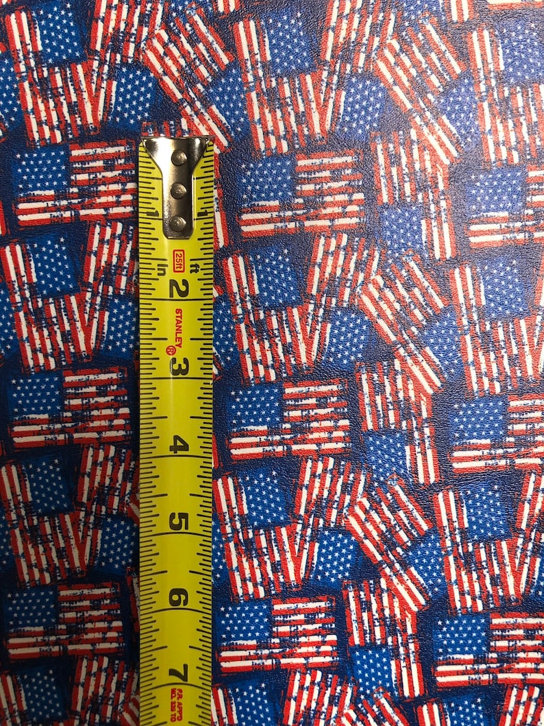 Printed Marine Vinyl American Flag Pattern Faux Leather Etsy