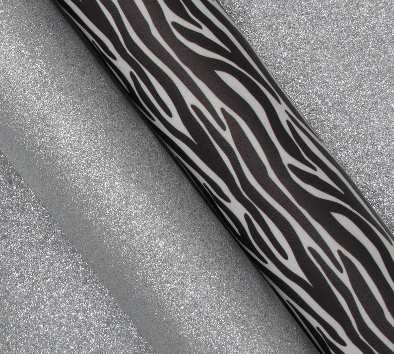 Faux leather silver