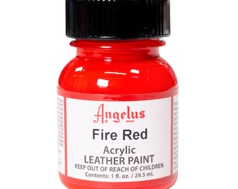 Angelus Fire Red Acrylic Paint 1oz - Leather Acrylic Paint - Shoe Paint - Custom Shoe Paint