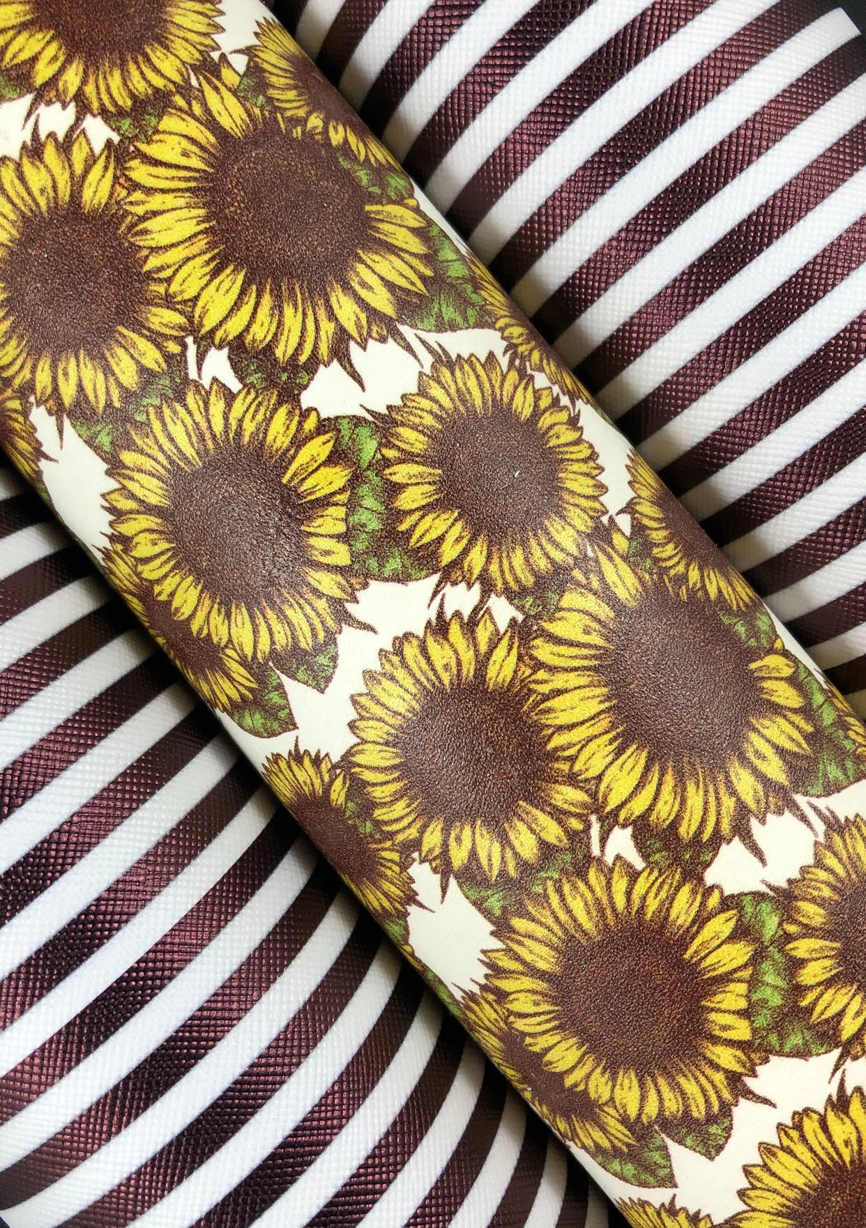 Sunflower Printed Leather: Chrome Free Leather Panels (3-4 Oz) - Etsy