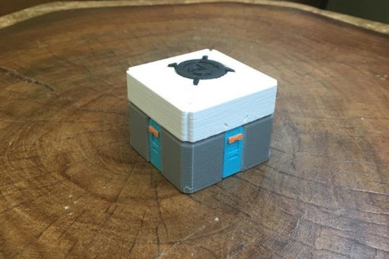 Overwatch Loot Box Ring Box 3D Printed Proposal Ring Box or Ring Bearer Wedding Ring Box