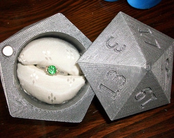 3D Printed D20 Ring Box: Gamer Wedding Proposal