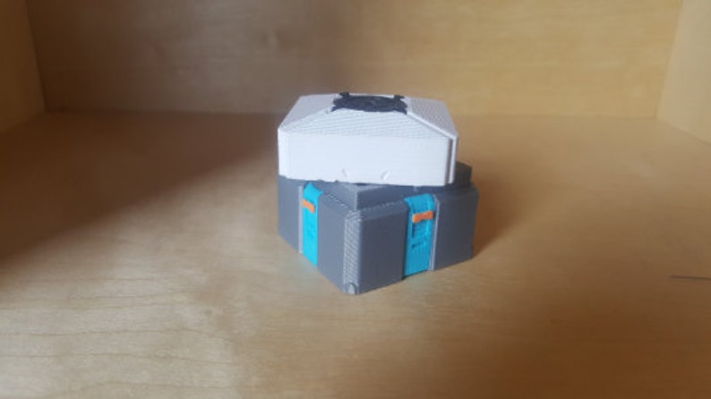 Overwatch Loot Box Ring Box 3D Printed Proposal Ring Box or Ring Bearer Wedding Ring Box