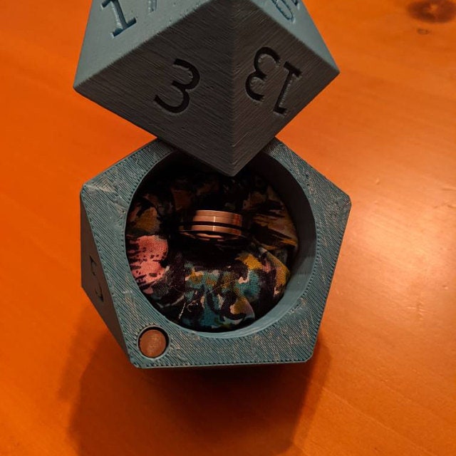 D20 Ring Box ALL 20s 3D Printed Wedding Ring Box | Etsy