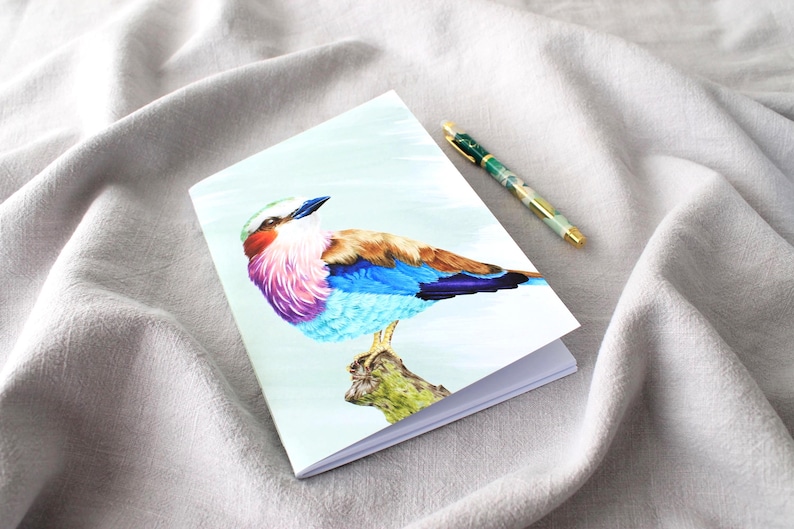 Bird Draw Notebook Handmade Notebook With a Beautiful Bird Illustration - Etsy
