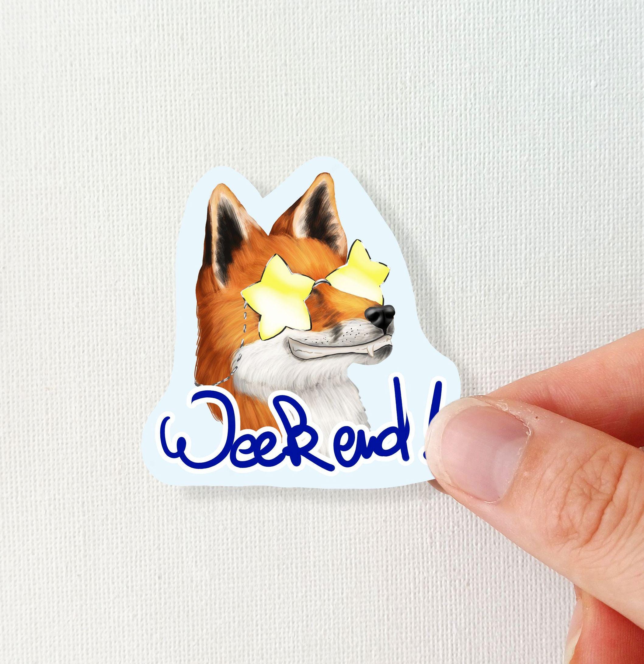 Stupidfox Sticker Sticker of a Funny Fox - Etsy