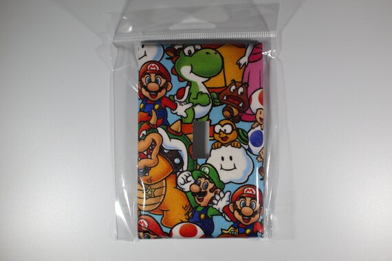Light Switch Cover Featuring Nintendo Character Material | Etsy