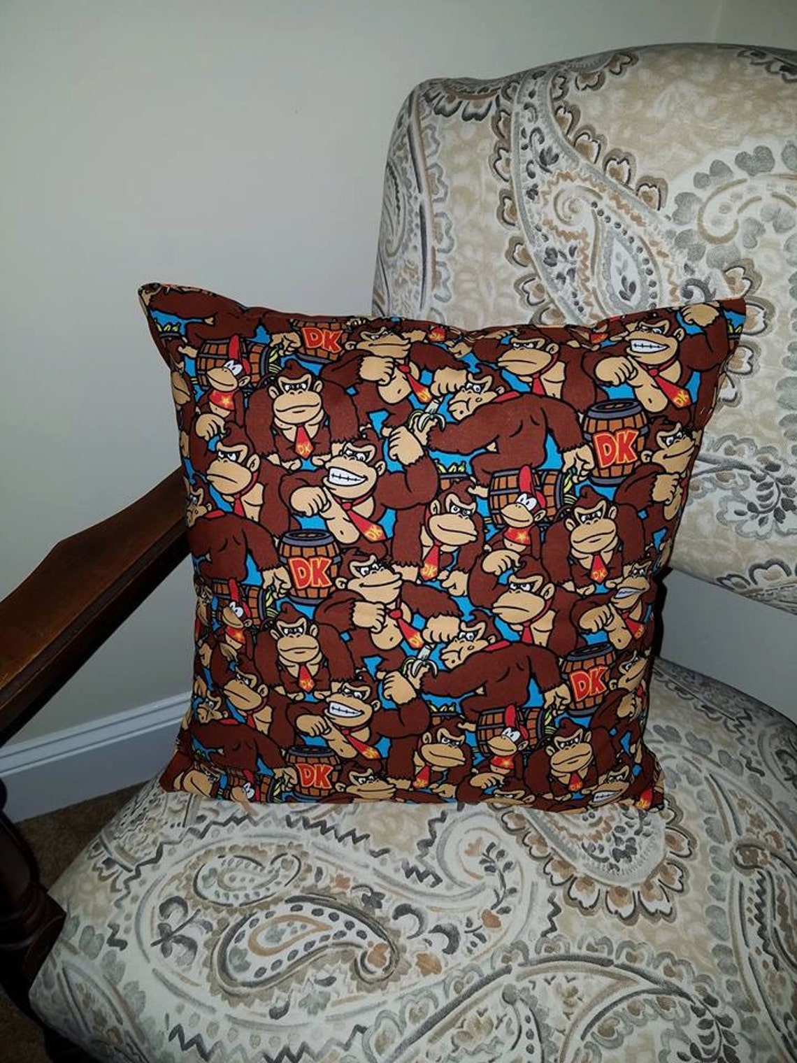 Decorative Throw Pillow featuring Nintendo Donkey Kong Country Etsy