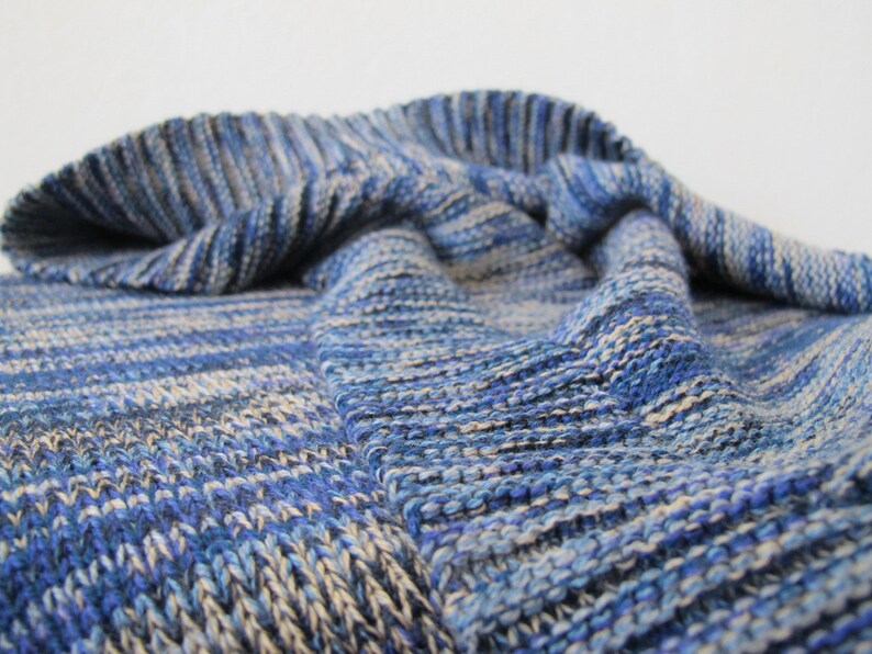 Cuddly knitted wool baby blanket