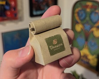 PANERA BREAD miniature bag (KEYCHAIN + Magnet + Ornament options)
