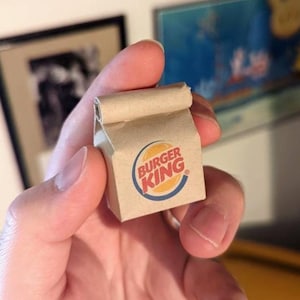 BURGER KING Miniature Bag (KEYCHAIN + Magnet + Ornament Options