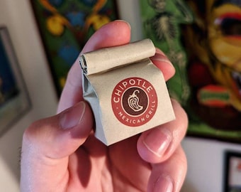 CHIPOTLE miniature bag (KEYCHAIN + Magnet + Ornament options)