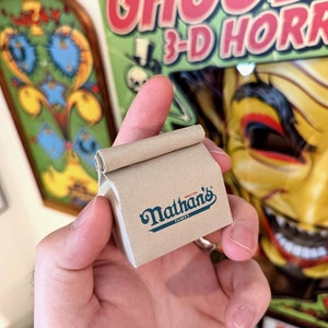 NATHAN&#39;S miniature bag (KEYCHAIN + Magnet + Ornament options)