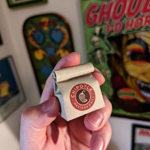 CHIPOTLE miniature bag (KEYCHAIN + Magnet + Ornament options)