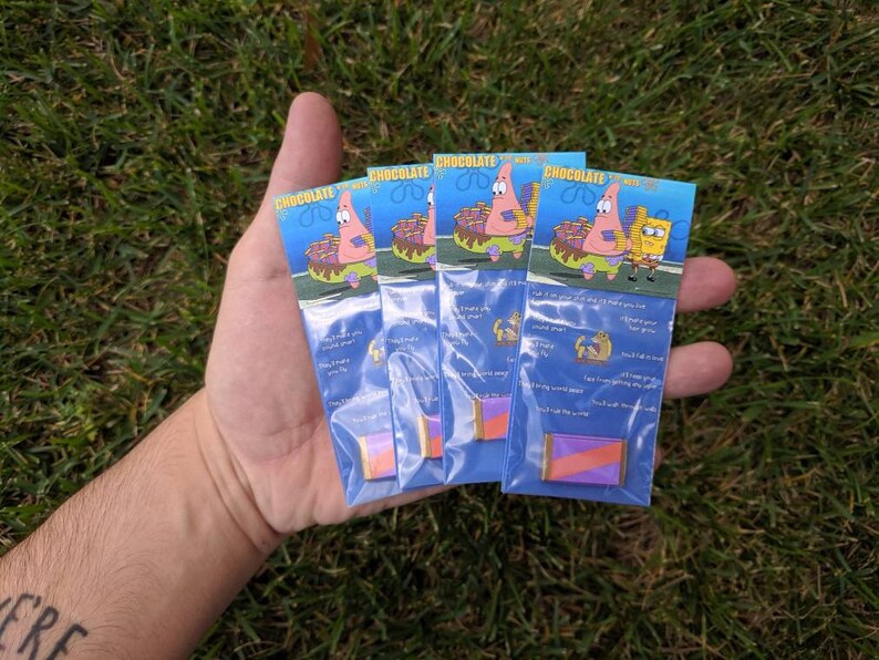 SPONGEBOB Chocolate Bar Etsy