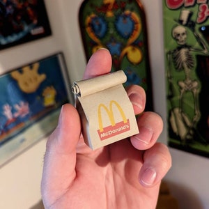 MCDONALD&#39;S miniature bag (Keychain + MAGNET + Ornament options)