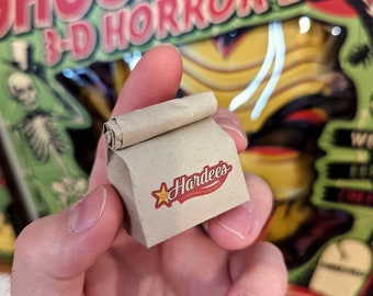 HARDEE'S miniature bag (KEYCHAIN + ornament options)