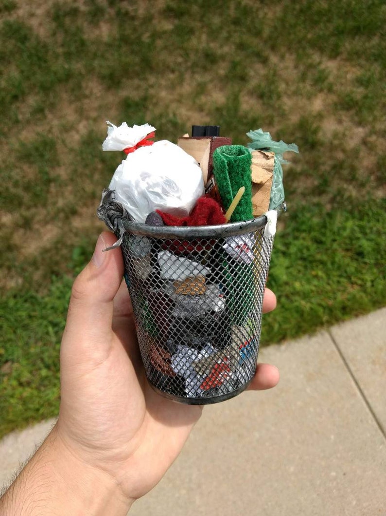 RANDOM Decorative Miniature TRASH CAN Etsy
