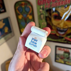 LONG John SILVERS miniature bag (KEYCHAIN + Magnet + Ornament options)
