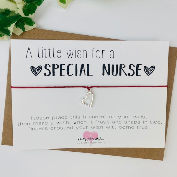 Special Nurse gift Wish bracelet, appreciation gift, love, nurse birthday gift thank you gift nurse graduation