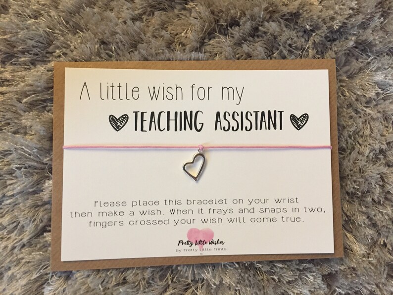 Teaching Assistant gift Wish bracelet teacher appreciation Etsy
