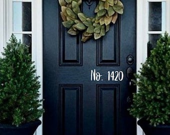 Door Number | Vinyl Decal | Farmhouse Door | Door Decor | Vinyl Sticker | Address | Front Door Number | Front Door Decor