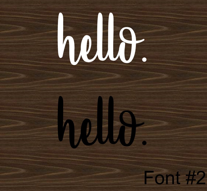 Hello | Vinyl Door Decal - Front Porch Welcome - Removable Vinyl Lettering #2
