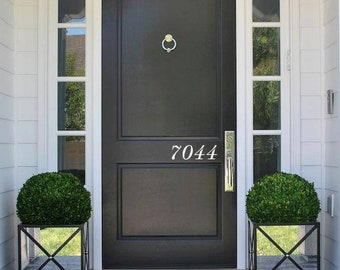 Farmhouse Door Number Decal | Vinyl Address Sticker