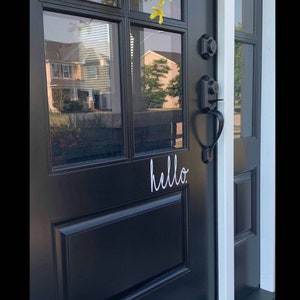 Hello | Vinyl Door Decal - Front Porch Welcome - Removable Vinyl Lettering Bild 2