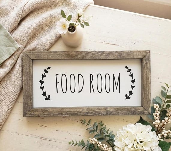 Food Room Wood Sign | Farmhouse Kitchen Pantry Decor