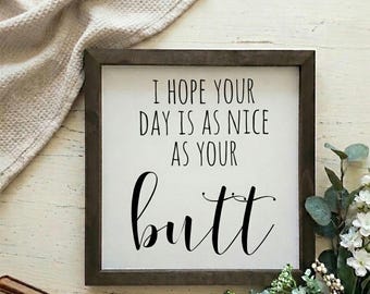 Funny Bathroom Wood Sign | Farmhouse Wall Decor