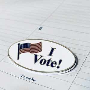 I Vote Lapel Pin Election Pin Political Pin Election Gift Political Gift image 3