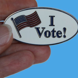 I Vote Lapel Pin Election Pin Political Pin Election Gift Political Gift image 1