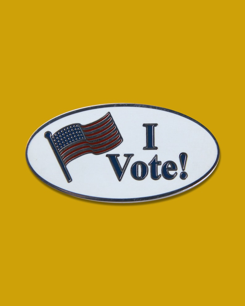 I Vote Lapel Pin Election Pin Political Pin Election Gift Political Gift image 2
