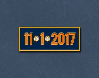 Houston Astros Pin - Houston Astros Gift - World Series 11/1/2017 Lapel Pin