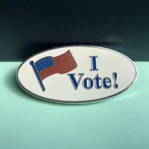 I Vote Lapel Pin Election Pin Political Pin Election Gift Political Gift image 4