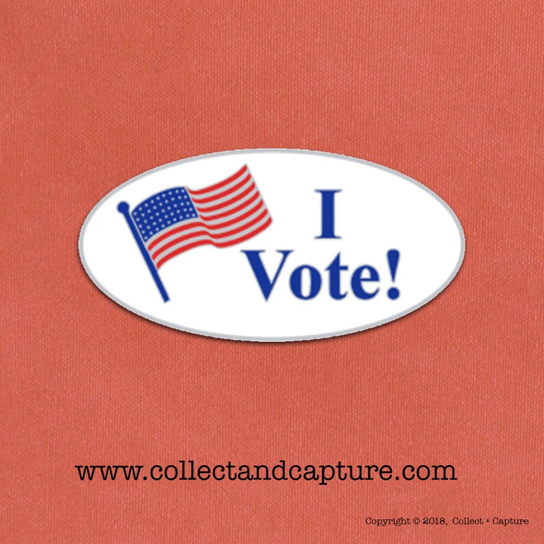 I Vote Lapel Pin Election Pin Political Pin Election Gift Political Gift image 5