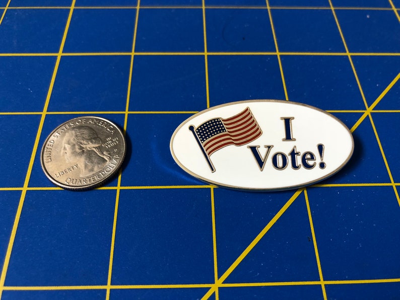 I Vote Lapel Pin Election Pin Political Pin Election Gift Political Gift image 7