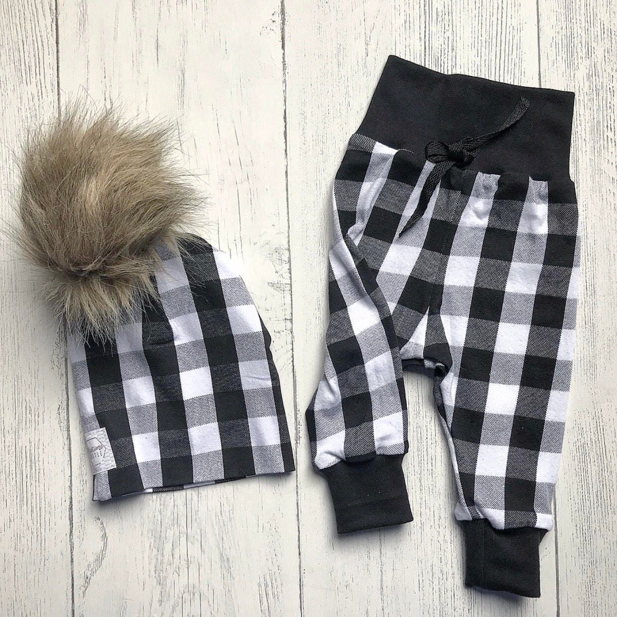buffalo plaid jogger pants