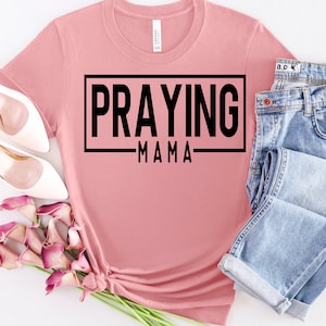 READY TO PRESS Screen Print Transfer-Praying Mama-Screen Print Ready For Press Heat Transfer Only Black Color