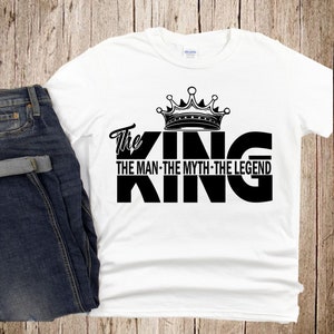 READY TO PRESS Screen Print Transfer-The King The Man The Myth The Legend-Screen Print Ready For Press Heat Transfer Only Black Color