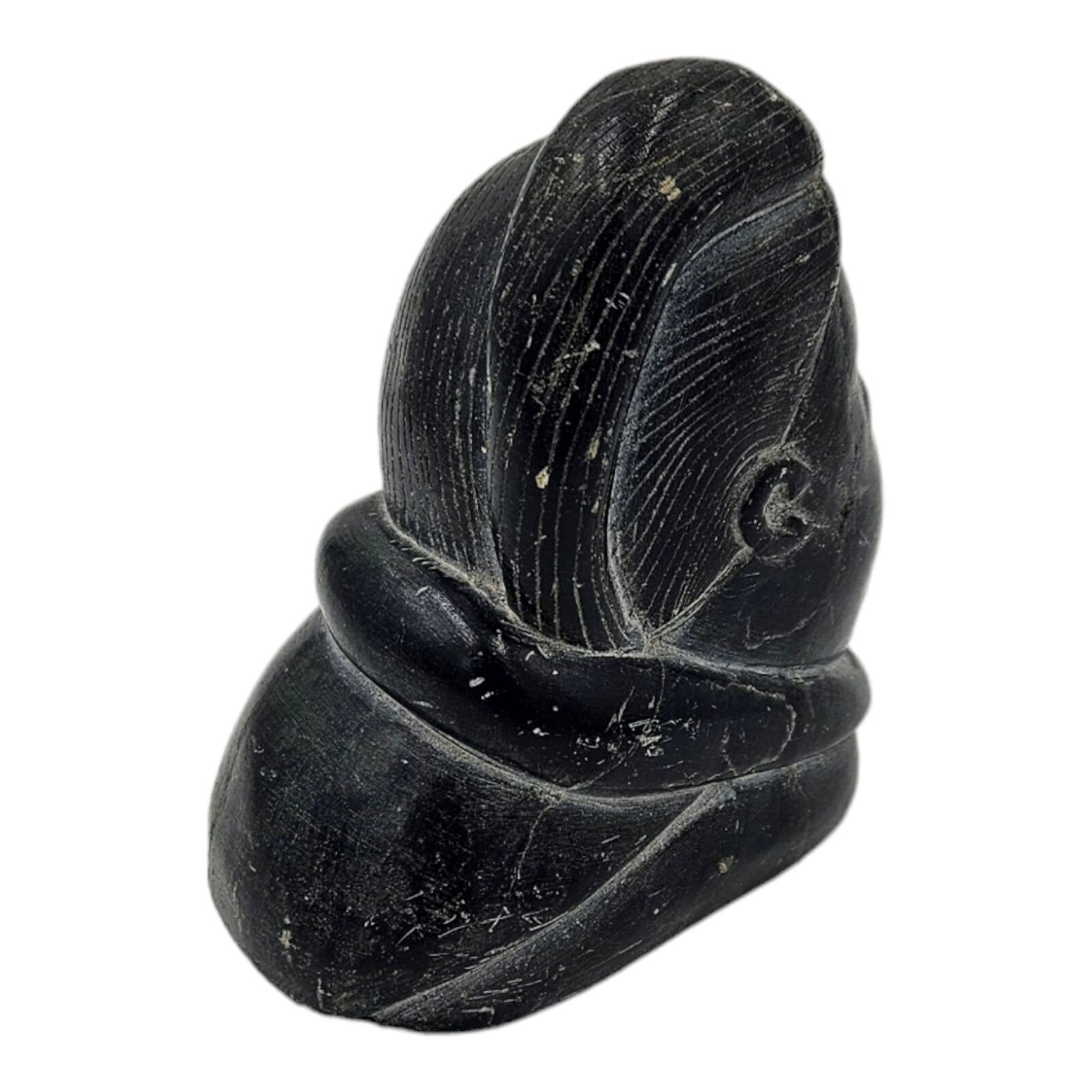 Quniq Inuit Inuit Stone Carving - Unique Sculpture Signed