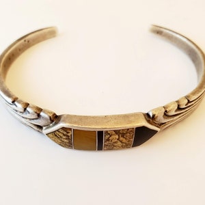 アクセサリー Navajo Don Platero Vintage Bangle Vintage Sterling Navajo Overlay Don Platero Ladies Cuff